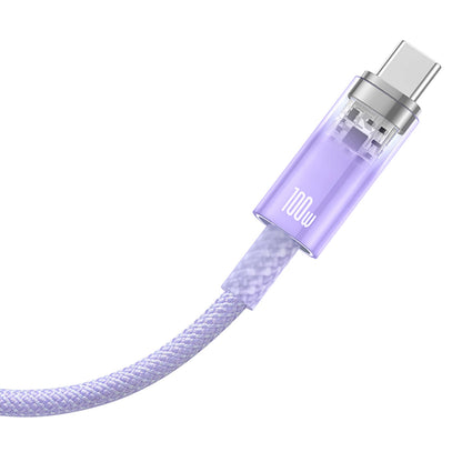 Daten- und Ladekabel USB-A - USB-C Baseus Explorer, 100W, 1m, Lila CATS010405
