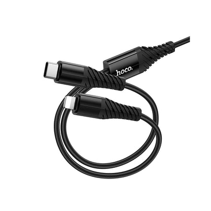USB-C - Lightning / USB-C HOCO X123 Charging Cable, 10W, 1m, Black