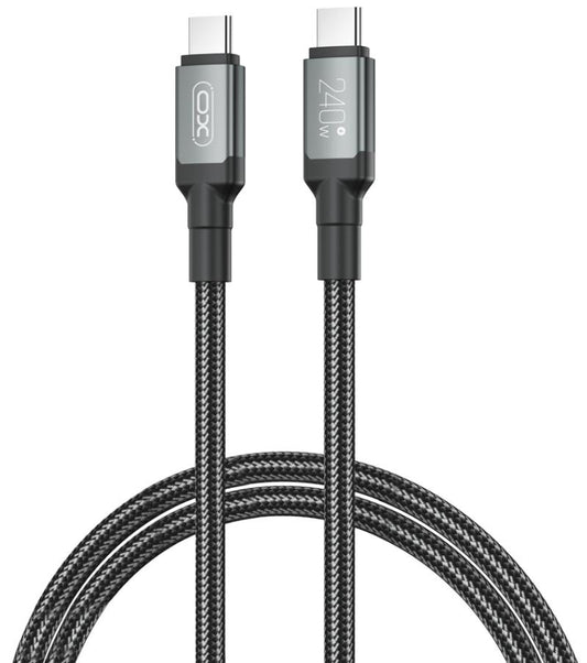 USB-C Daten- und Ladekabel - USB-C XO Design NB-Q264A, 240W, 1m, Schwarz