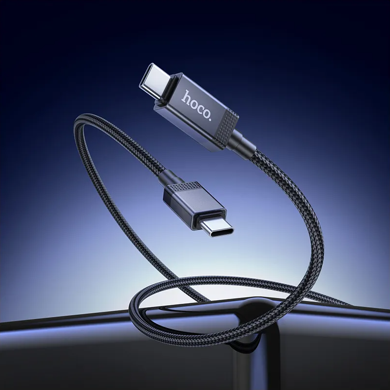 USB-C Daten- und Ladekabel - USB-C HOCO X118 Display, 60W, 1m, Schwarz