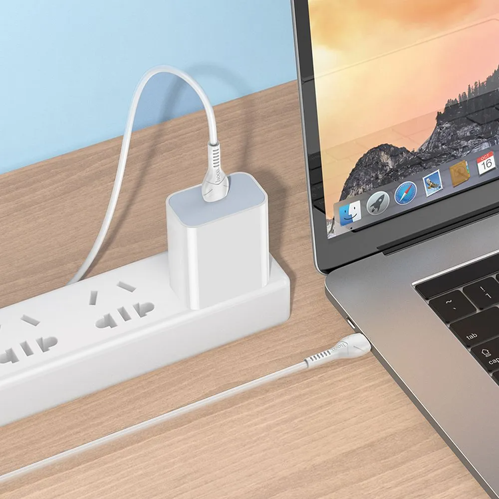 USB-C Data and Charging Cable - USB-C HOCO X37, 60W, 1m, White