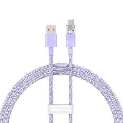 Daten- und Ladekabel USB-A - USB-C Baseus Explorer, 100W, 1m, Lila CATS010405