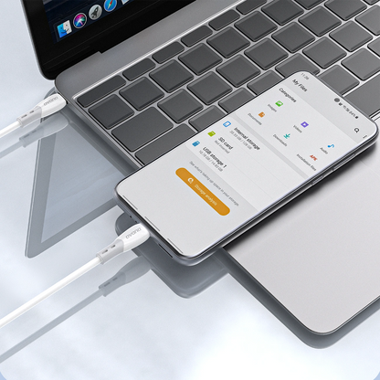 USB-C Data and Charging Cable - USB-C Dudao L25SC, 60W, 1m, White