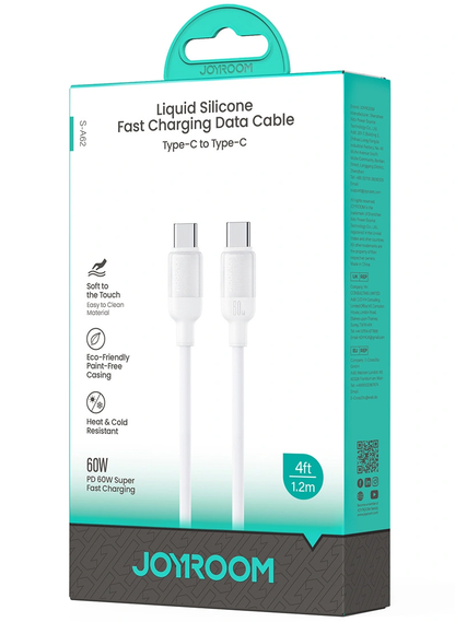Daten- und Ladekabel USB-C - USB-C Joyroom S-A62 Lively, 60W, 1,2m, Weiß