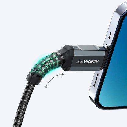 Daten- und Ladekabel USB-A - Lightning Acefast C1-02, 18W, 1,2m, Schwarz