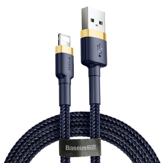 USB-A - Lightning Baseus Cafule Daten- und Ladekabel, 18W, 1m, Blau Gold CALKLF-BV3