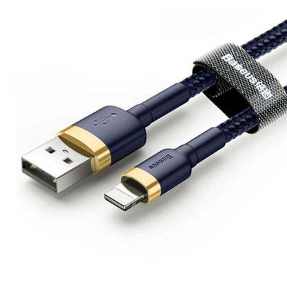 USB-A - Lightning Baseus Cafule Daten- und Ladekabel, 18W, 1m, Blau Gold CALKLF-BV3