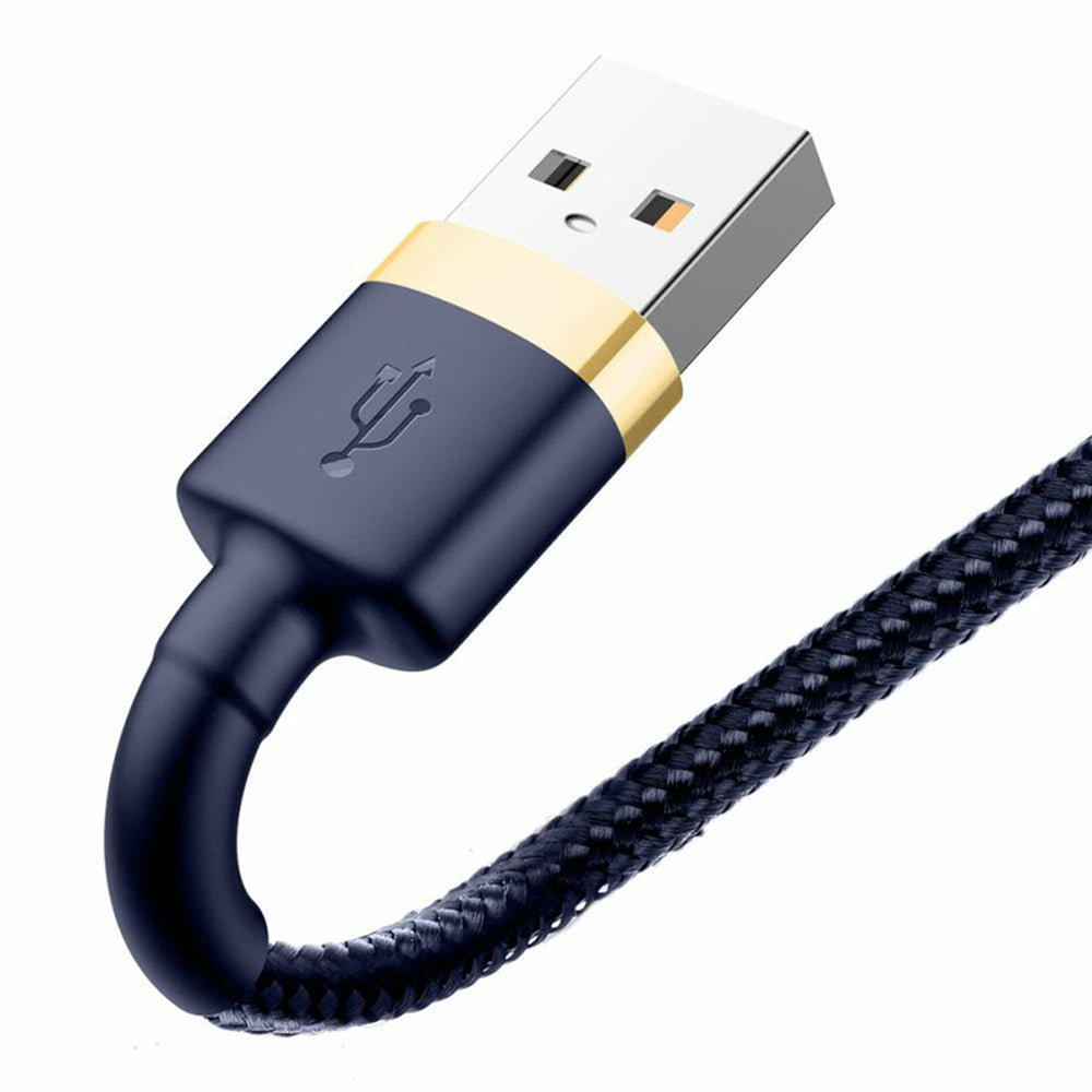 USB-A - Lightning Baseus Cafule Daten- und Ladekabel, 18W, 1m, Blau Gold CALKLF-BV3