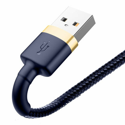 USB-A - Lightning Baseus Cafule Daten- und Ladekabel, 18W, 1m, Blau Gold CALKLF-BV3