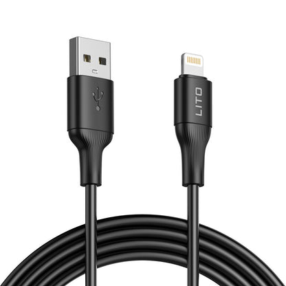 Daten- und Ladekabel USB-A - Lightning Lito LD06L, 18W, 1m, Schwarz