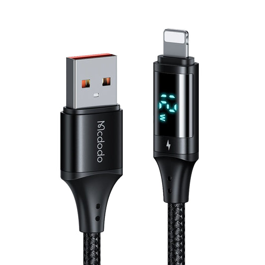 Daten- und Ladekabel USB-A - Lightning McDodo CA-1060 Display, 12W, 1.2m, Schwarz