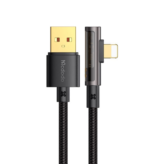 Daten- und Ladekabel USB-A - Lightning McDodo CA-3510 Angled, 18W, 1.2m, Schwarz