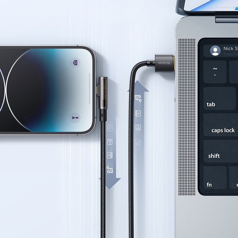 Daten- und Ladekabel USB-A - Lightning McDodo CA-3510 Angled, 18W, 1.2m, Schwarz