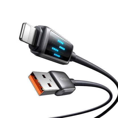 USB-A to Lightning McDodo CA-5250 Display Data and Charging Cable, 18W, 1.2m, Black