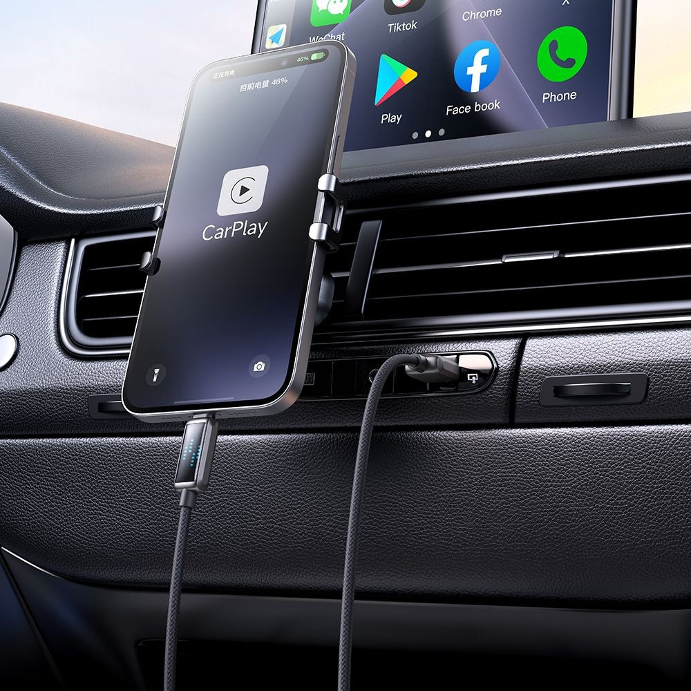 USB-A to Lightning McDodo CA-5250 Display Data and Charging Cable, 18W, 1.2m, Black