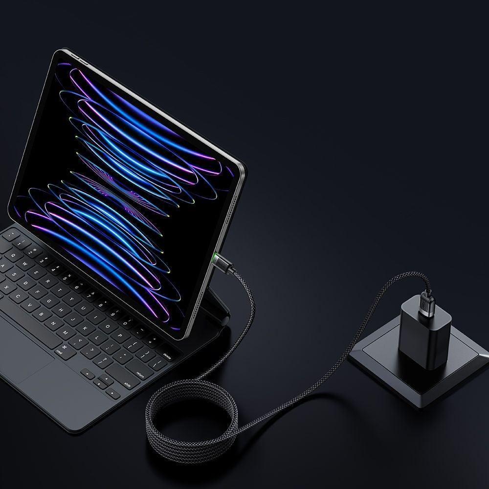 USB-A - Lightning McDodo CA-6000 Selbstwickelndes Daten- und Ladekabel, 18W, 1.2m, Schwarz