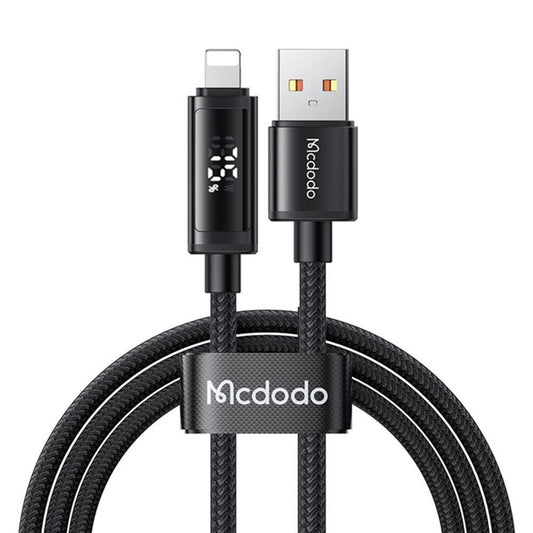 Daten- und Ladekabel USB-A - Lightning McDodo CA-7970 Display, 18W, 1,2m, Schwarz