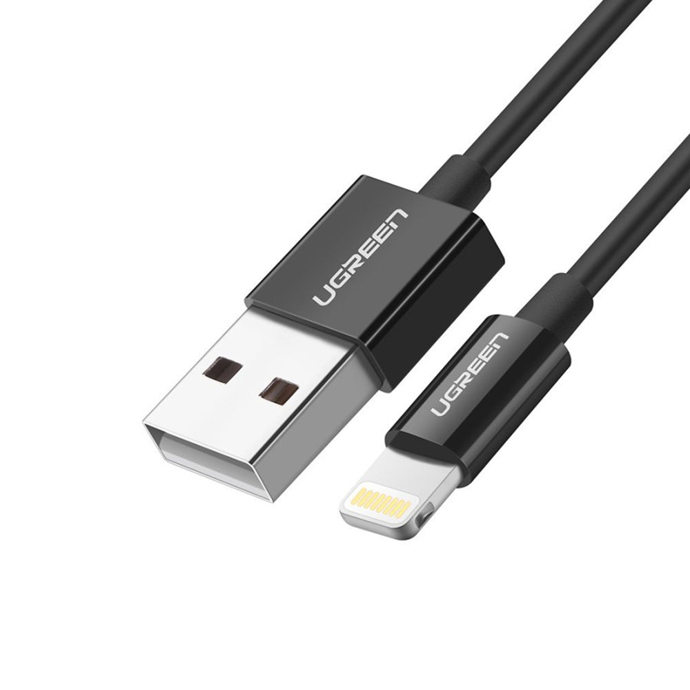 USB-A - Lightning Daten- und Ladekabel UGREEN 80823, 18W, 2m, Schwarz