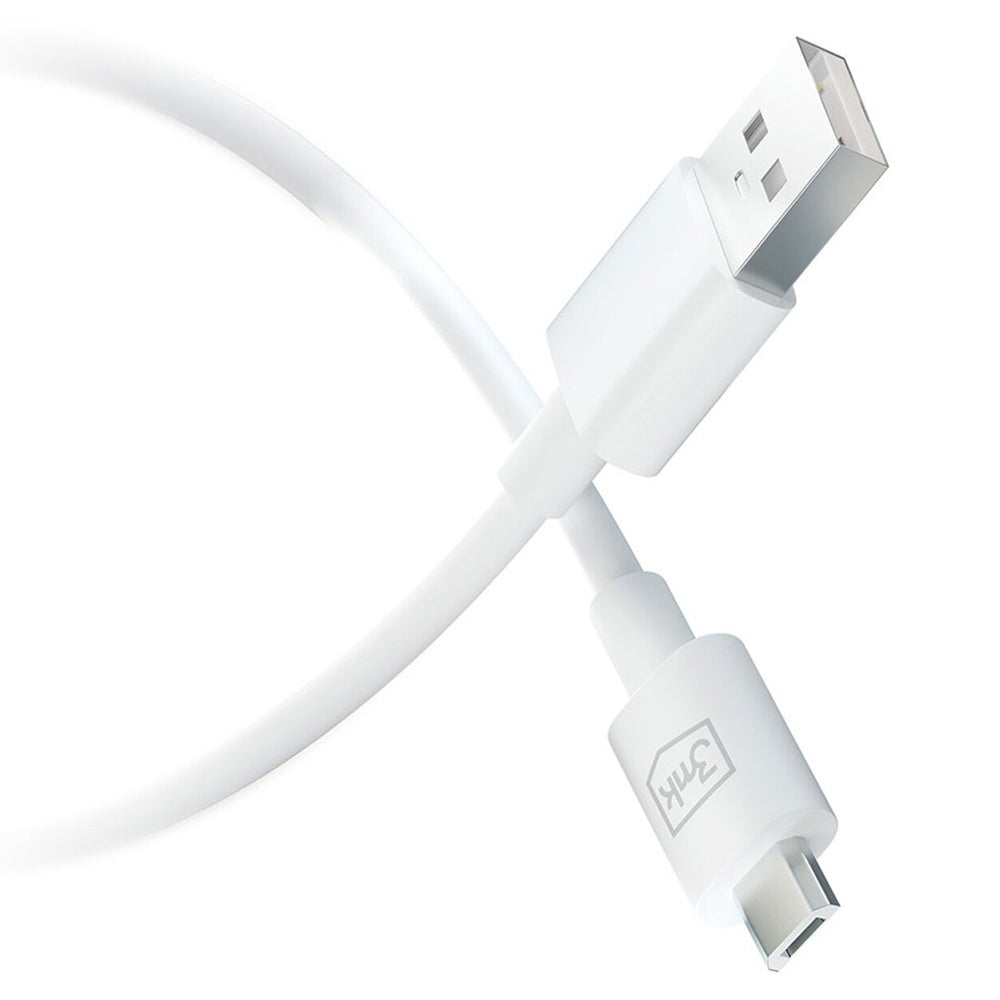 Daten- und Ladekabel USB-A - microUSB 3MK Hyper, 18W, 1.2m, Weiß