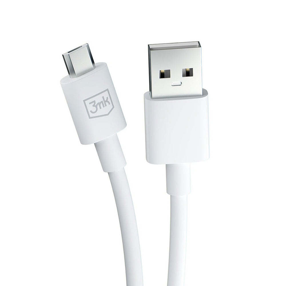 Daten- und Ladekabel USB-A - microUSB 3MK Hyper, 18W, 1.2m, Weiß