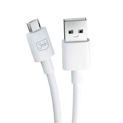 Daten- und Ladekabel USB-A - microUSB 3MK Hyper, 18W, 1.2m, Weiß