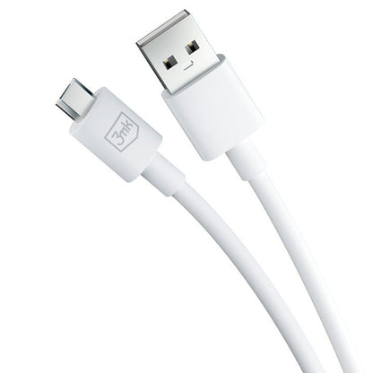 Daten- und Ladekabel USB-A - microUSB 3MK Hyper, 18W, 1.2m, Weiß