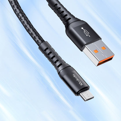Daten- und Ladekabel USB-A - microUSB McDodo CA-2281, 18W, 1m, Schwarz