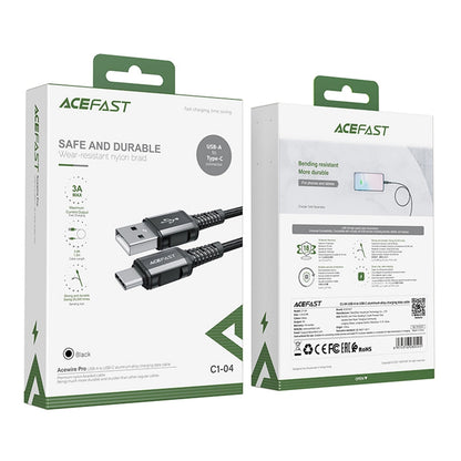 Daten- und Ladekabel USB-A - USB-C Acefast C1-04, 18W, 1,2m, Schwarz