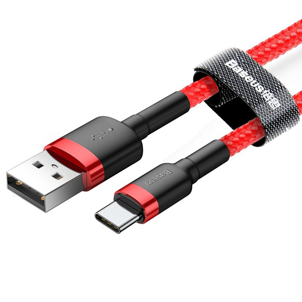 Baseus Cafule USB-A to USB-C Data and Charging Cable, 18W, 3m, Red CATKLF-U09