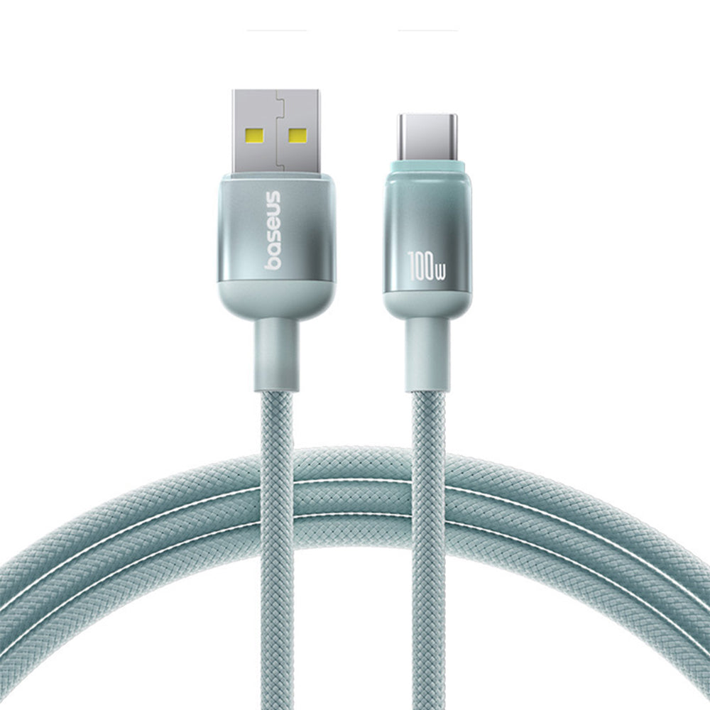 Daten- und Ladekabel USB-A - USB-C Baseus Discolor, 100W, 2m, Blau Grün E0418500