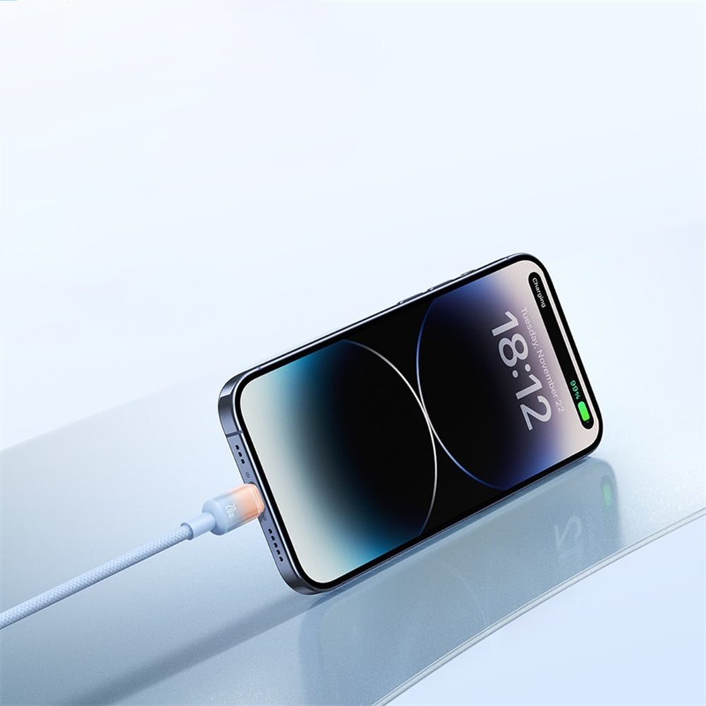 Daten- und Ladekabel USB-A - USB-C Baseus Discolor, 100W, 2m, Blau Grün E0418500