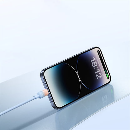 Daten- und Ladekabel USB-A - USB-C Baseus Discolor, 100W, 2m, Blau Grün E0418500