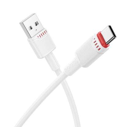 Daten- und Ladekabel USB-A - USB-C Borofone BX110 Beneficio, 18W, 1m, Weiß