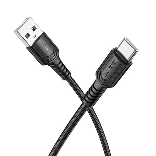 Daten- und Ladekabel USB-A - USB-C Borofone BX116 Certain, 18W, 1m, Schwarz