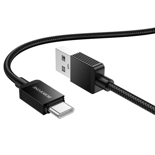 Daten- und Ladekabel USB-A - USB-C Borofone BX120 Placer, 18W, 1m, Schwarz