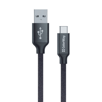 Daten- und Ladekabel USB-A - USB-C ColorWay CW-CBUC003, 18W, 1m, Schwarz