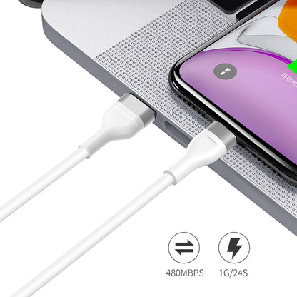 Daten- und Ladekabel USB-A - USB-C Lito LD02C, 18W, 1.2m, Weiß