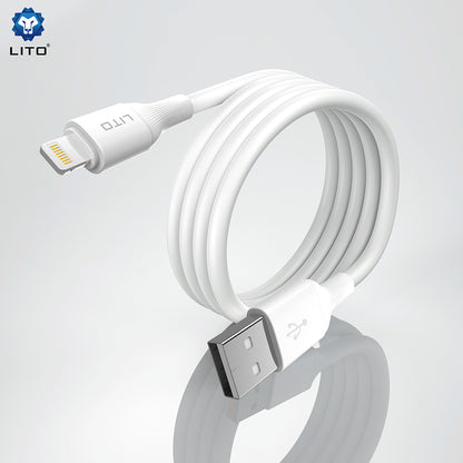 Daten- und Ladekabel USB-A - USB-C Lito LD06T, 18W, 1m, Weiß