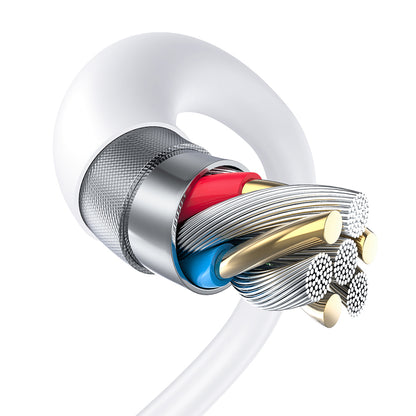 Daten- und Ladekabel USB-A - USB-C Lito LD06T, 18W, 1m, Weiß