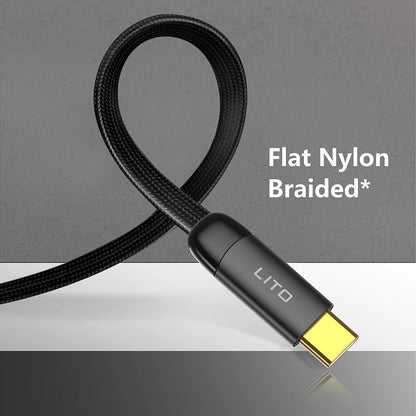 Daten- und Ladekabel USB-A - USB-C Lito LD11C, 18W, 1m, Schwarz
