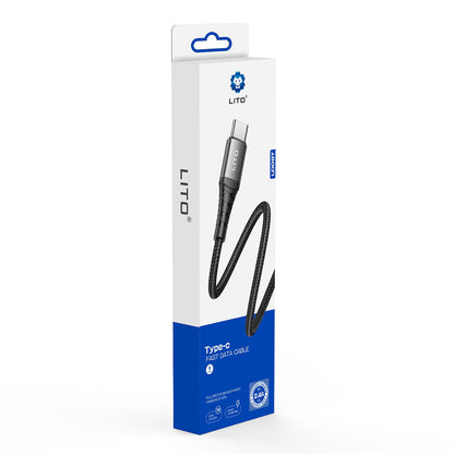 Daten- und Ladekabel USB-A - USB-C Lito LD22T, 18W, 2m, Schwarz