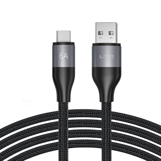 Daten- und Ladekabel USB-A - USB-C Lito LD23T, 18W, 1m, Grau
