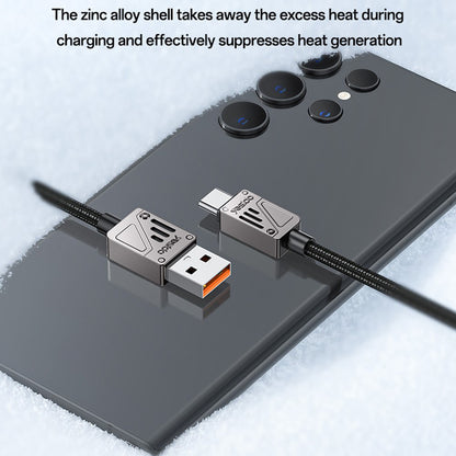 Daten- und Ladekabel USB-A - USB-C Yesido CA135C, 18W, 1.2m, Schwarz