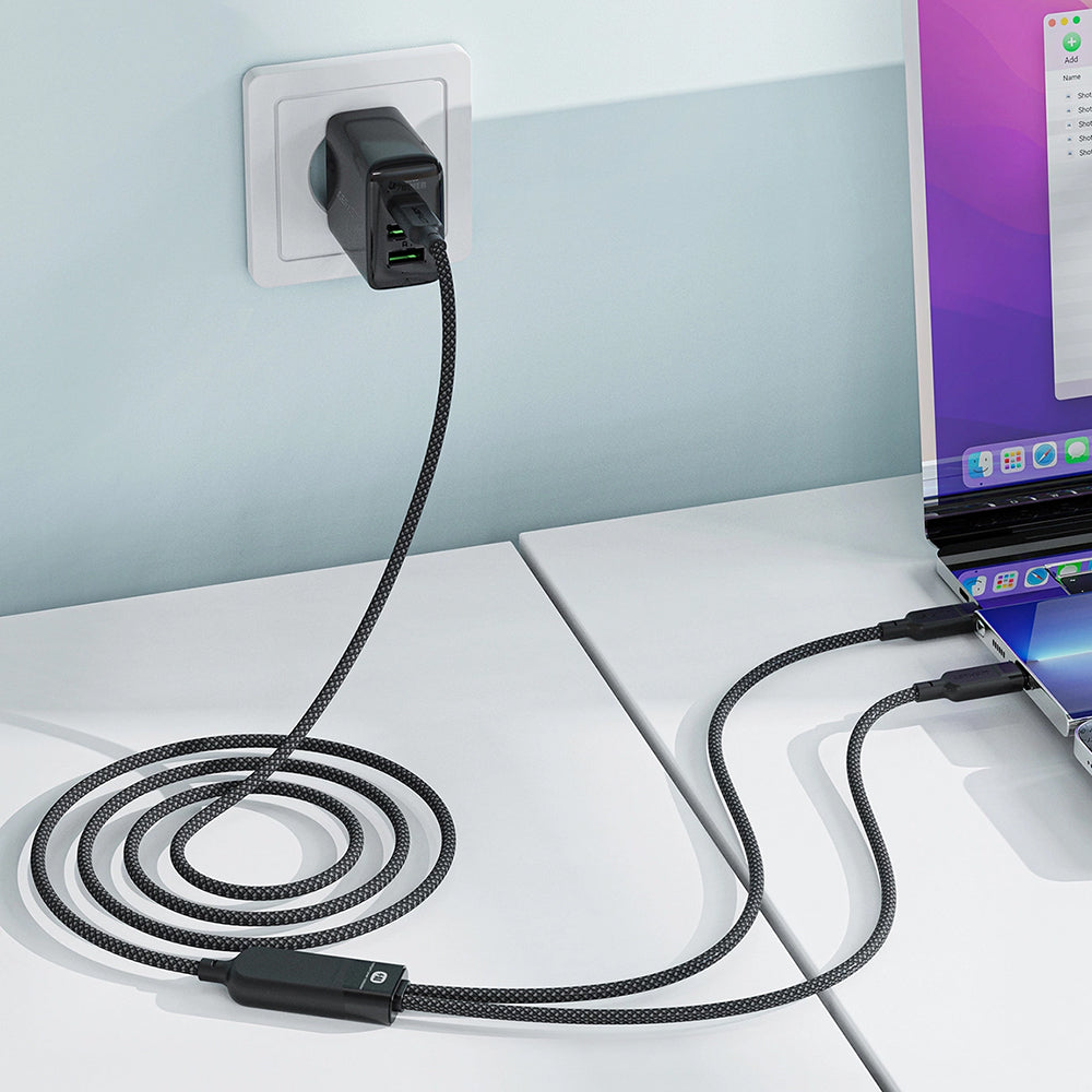 USB-C Daten- und Ladekabel - 2 x USB-C Acefast C5-11, 100W, 1.2m, Schwarz