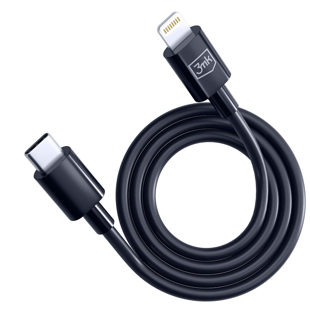 Daten- und Ladekabel USB-C - Lightning 3MK Hyper, 20W, 1,2m, Weiß