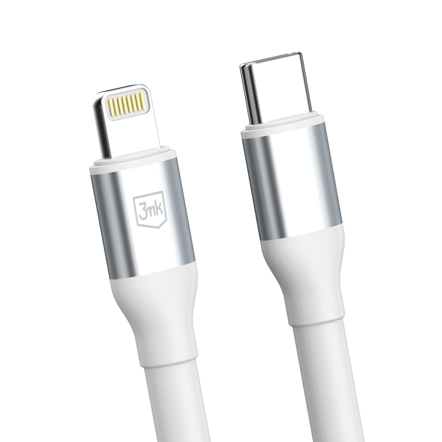 USB-C - Lightning Daten- und Ladekabel 3MK Hyper N, 27W, 1m, Weiß