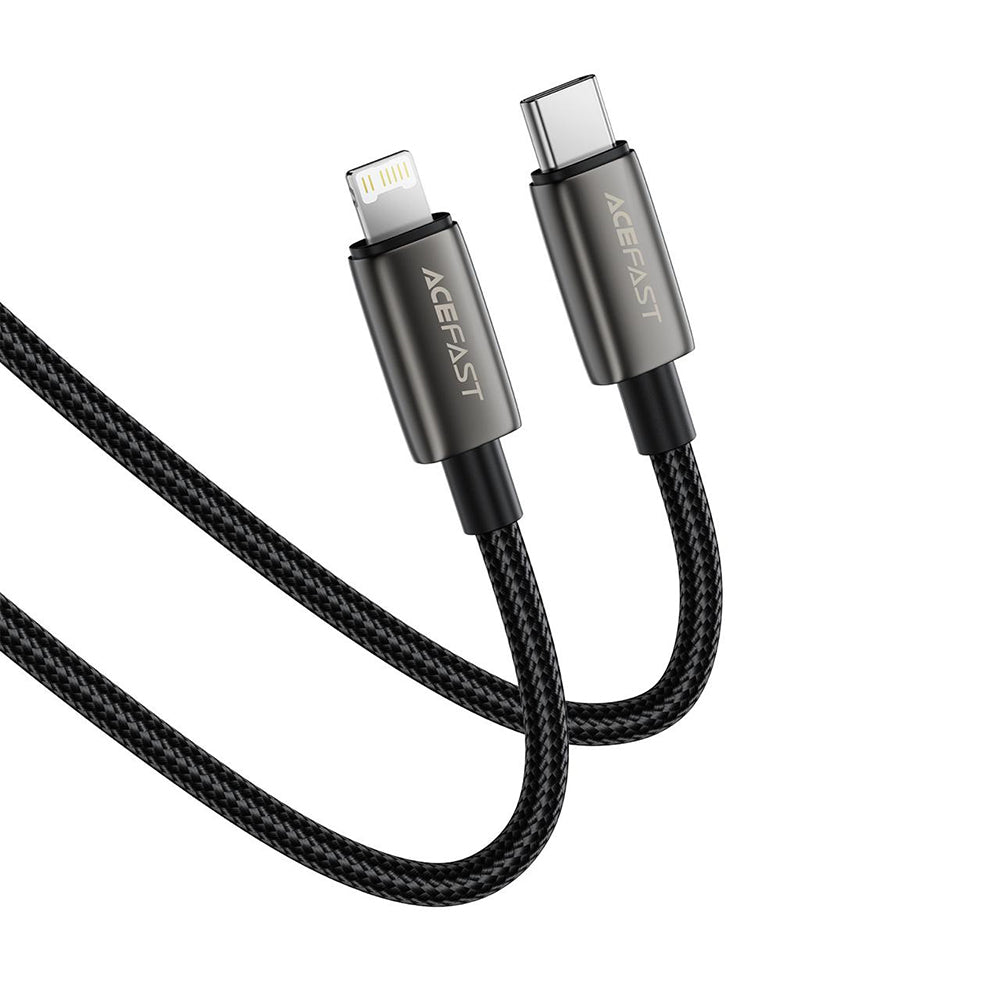 USB-C - Lightning Lade- und Datenkabel Acefast C23-01, 30W, 1.2m, Schwarz