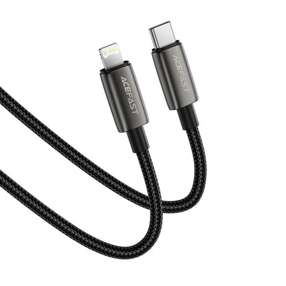 USB-C - Lightning Lade- und Datenkabel Acefast C23-01, 30W, 1.2m, Schwarz