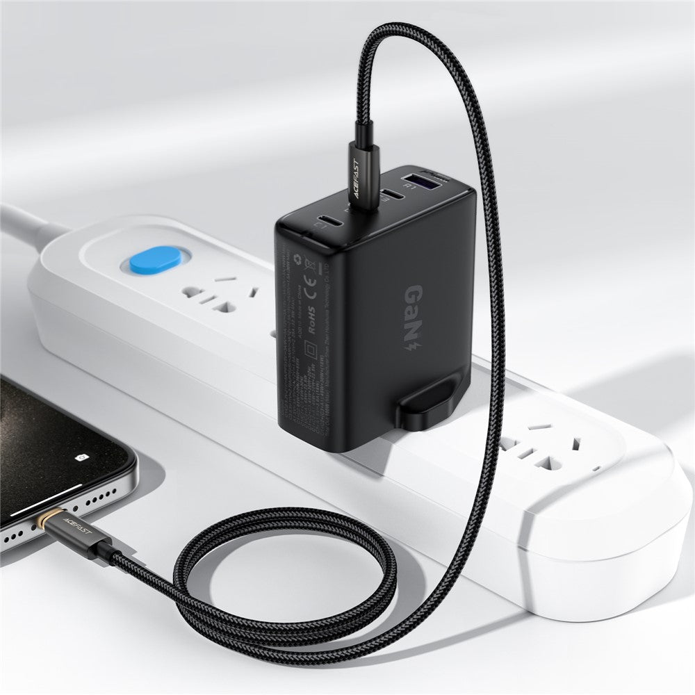 USB-C - Lightning Lade- und Datenkabel Acefast C23-01, 30W, 1.2m, Schwarz