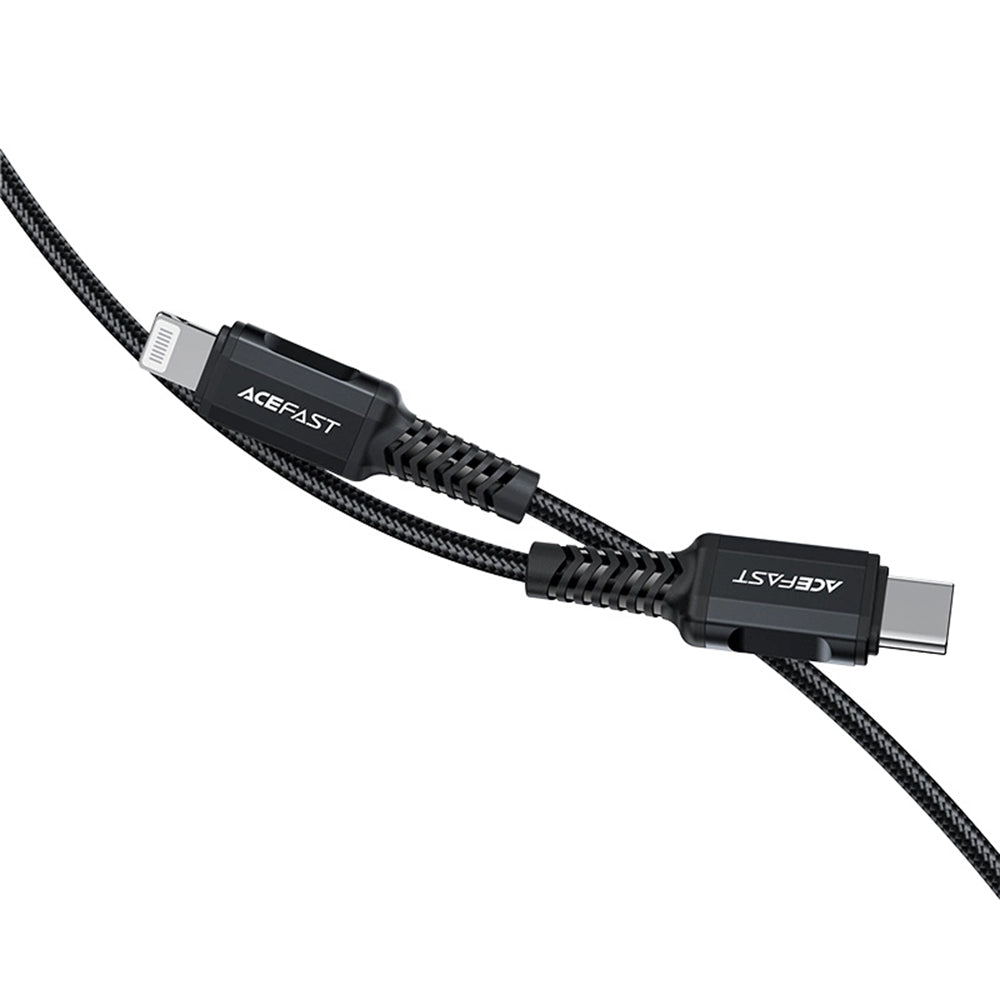 Daten- und Ladekabel USB-C - Lightning Acefast C4-01, 30W, 1.8m, Schwarz